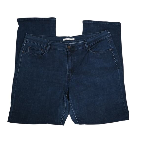 Levi's 505 Straight Dark Wash Jeans Womens 33 - Picture 4 of 11